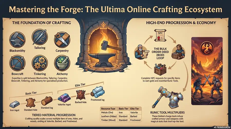 Ultima Online Crafting Guide: Skills, Materials, and the UO Economy — guide hero artwork Ultima Online Crafting Guide: Skills, Materials, and the UO Economy — guide hero artwork